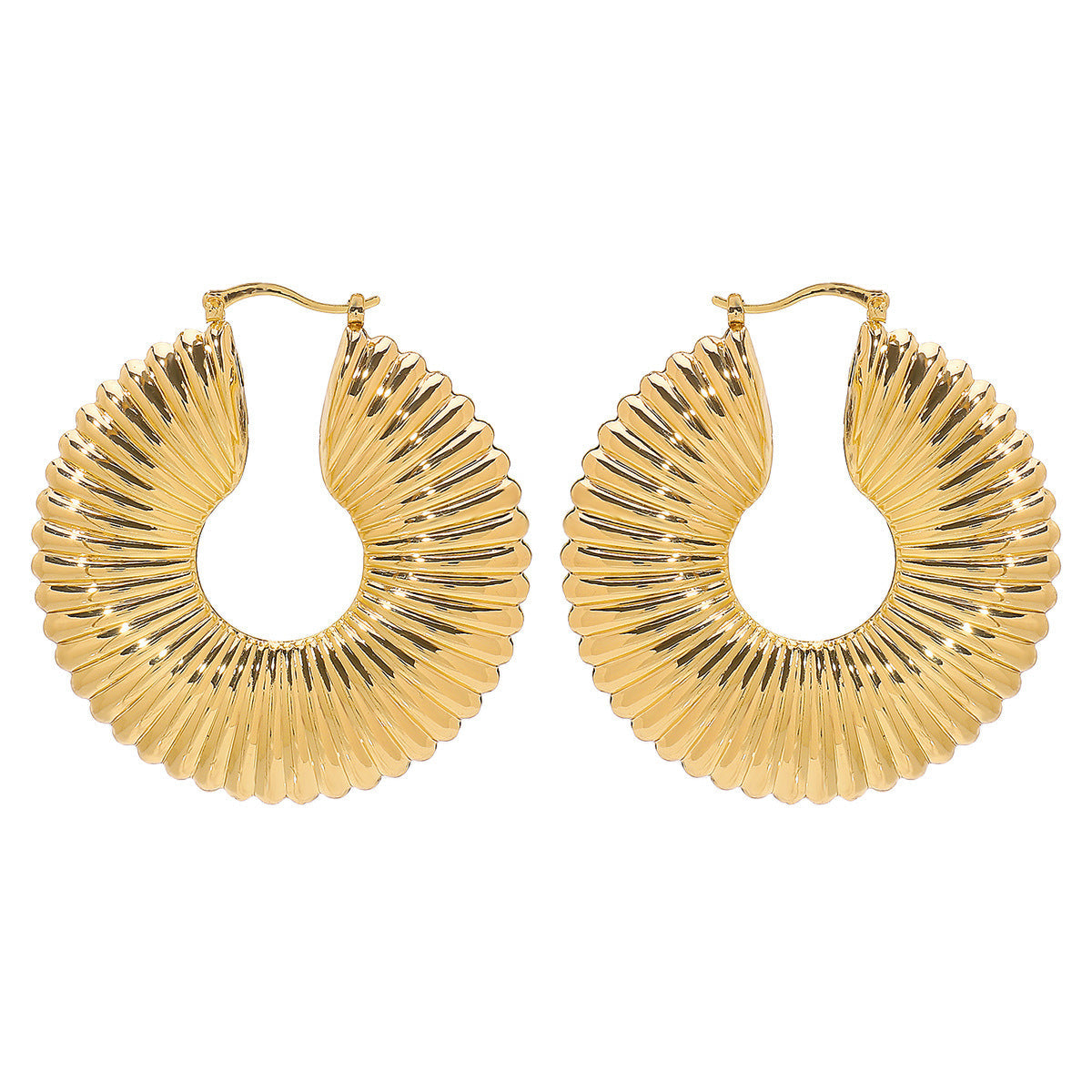 textured crescent hoop earrings – LAYLA