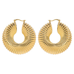 textured crescent hoop earrings – LAYLA
