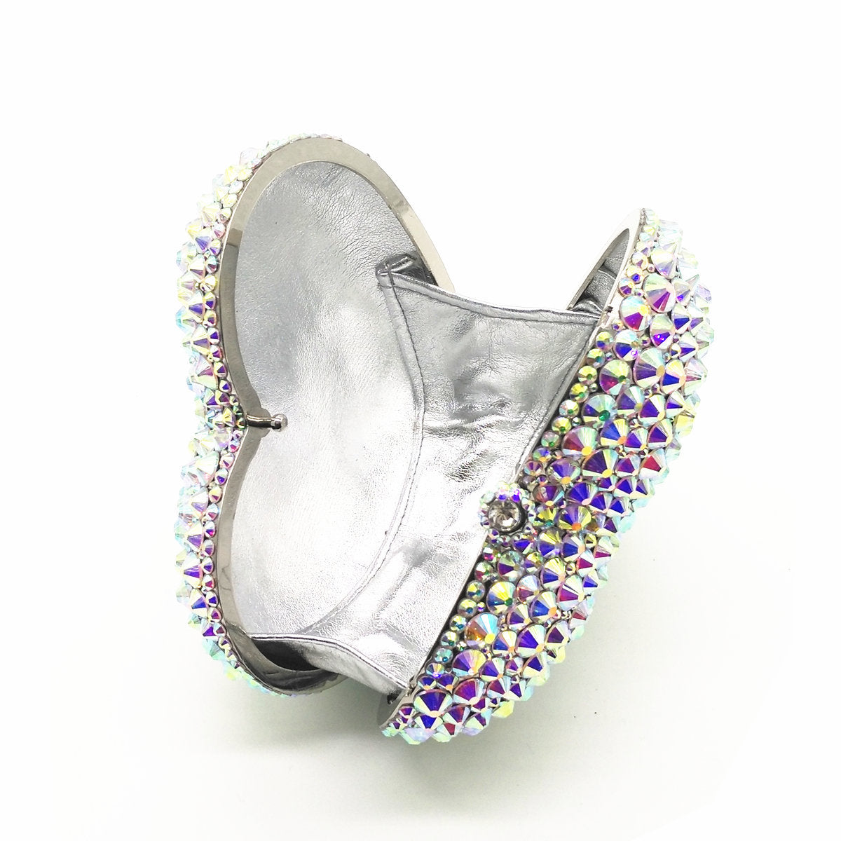crystal heart-shaped evening clutch - Tawfiqa