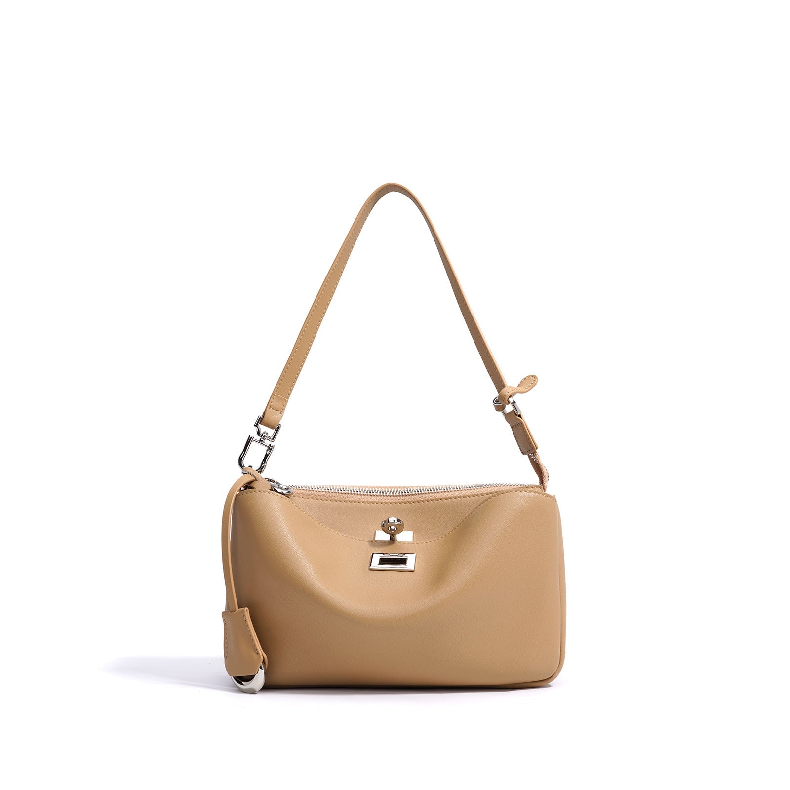 structured shoulder bag with twist-lock clasp - SOFIAQ