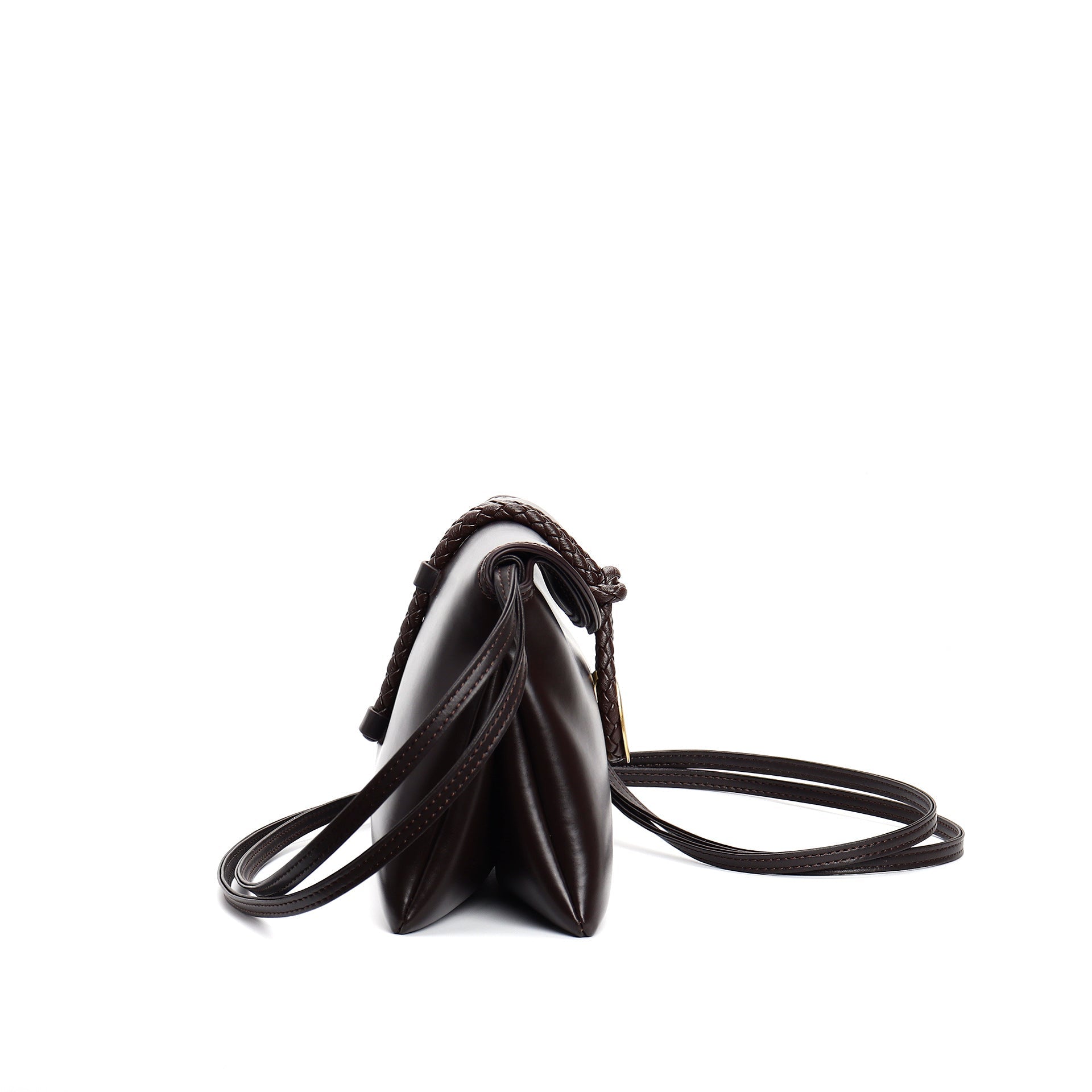 woven crossbody bag with knotted strap detail - SOLEQA