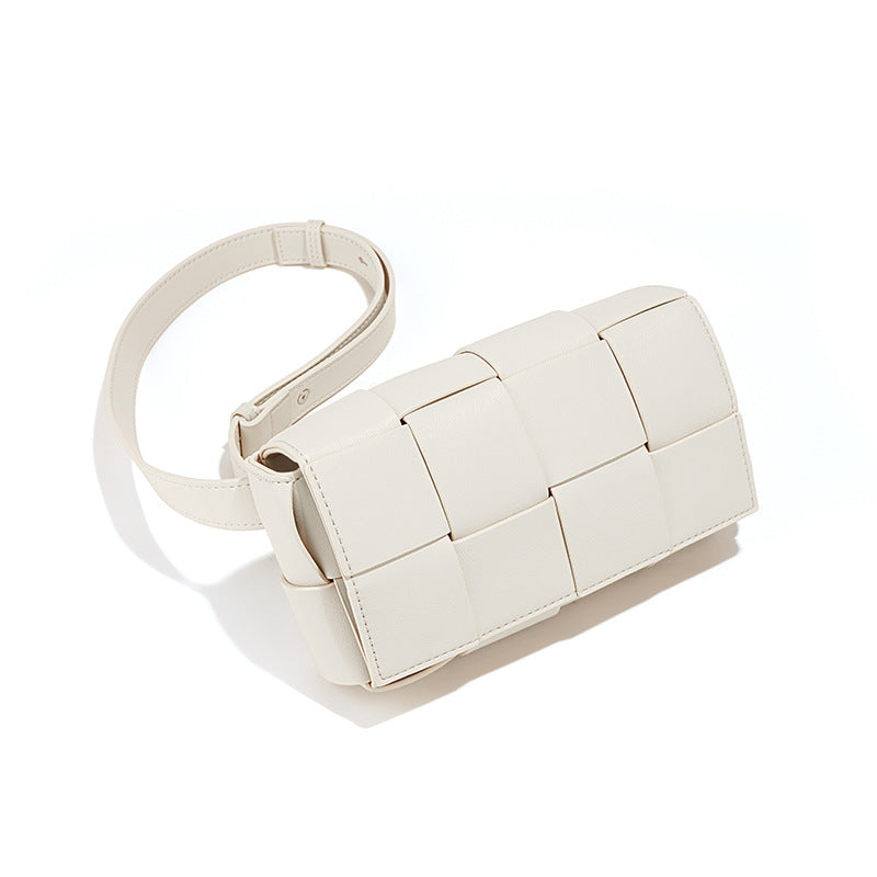 woven leather belt bag in lime – LEXI