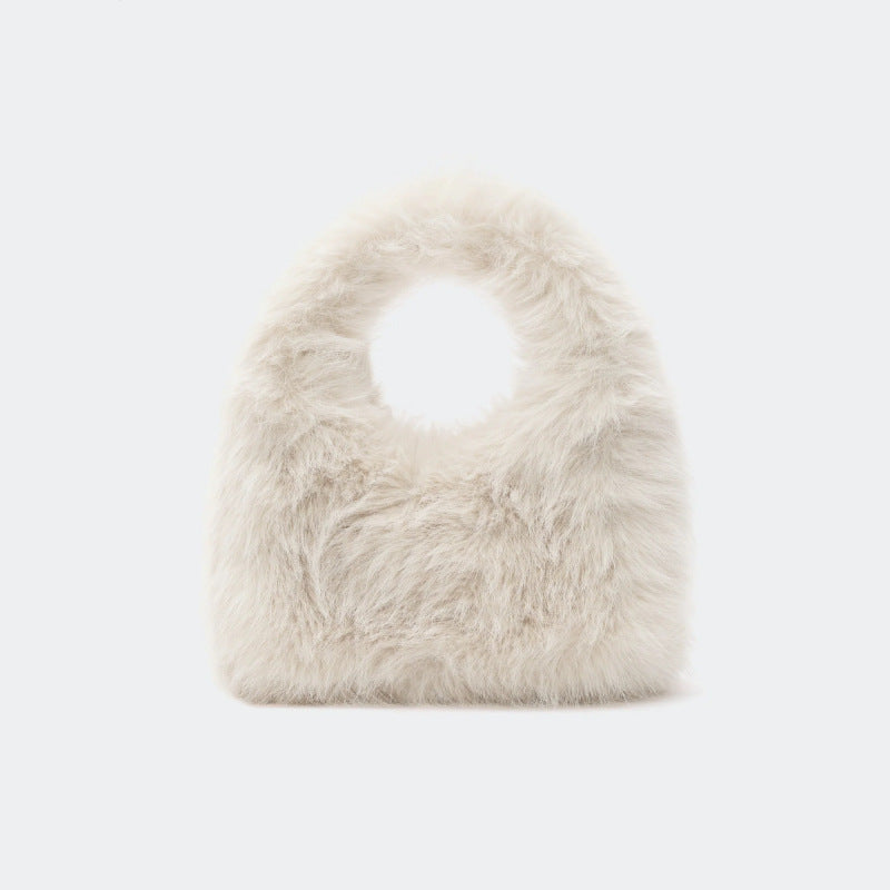 Mini Faux Fur Handbag with Cut-Out Handle – BLMI