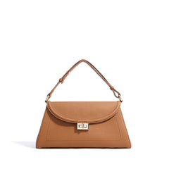 structured flap shoulder bag with turn-lock closure – NOIRÉ