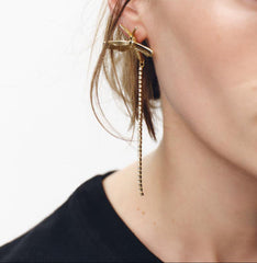 dragonfly rhinestone drop earring – NYX