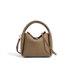 structured mini tote with folded top handle - FAYLE