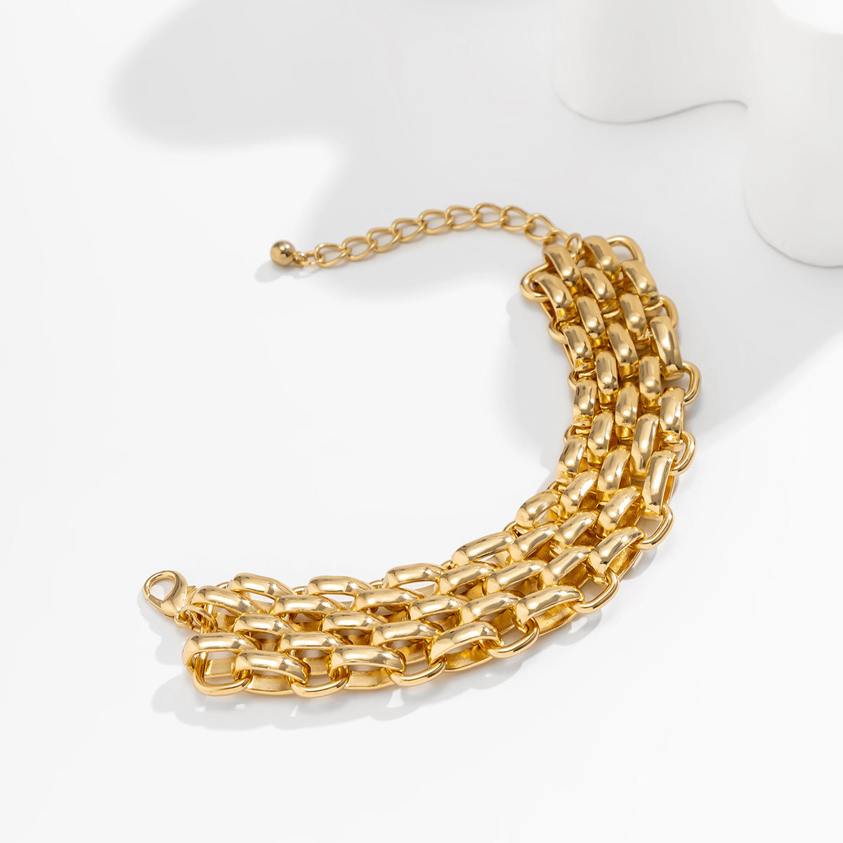 Chunky Link Bracelet with Bold Detailing - Gumy