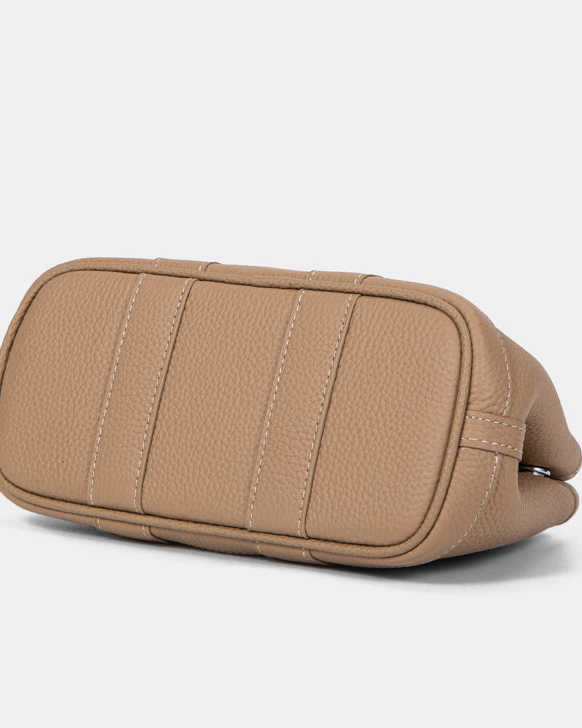 mini tote bag with top handles and crossbody strap - MAZA