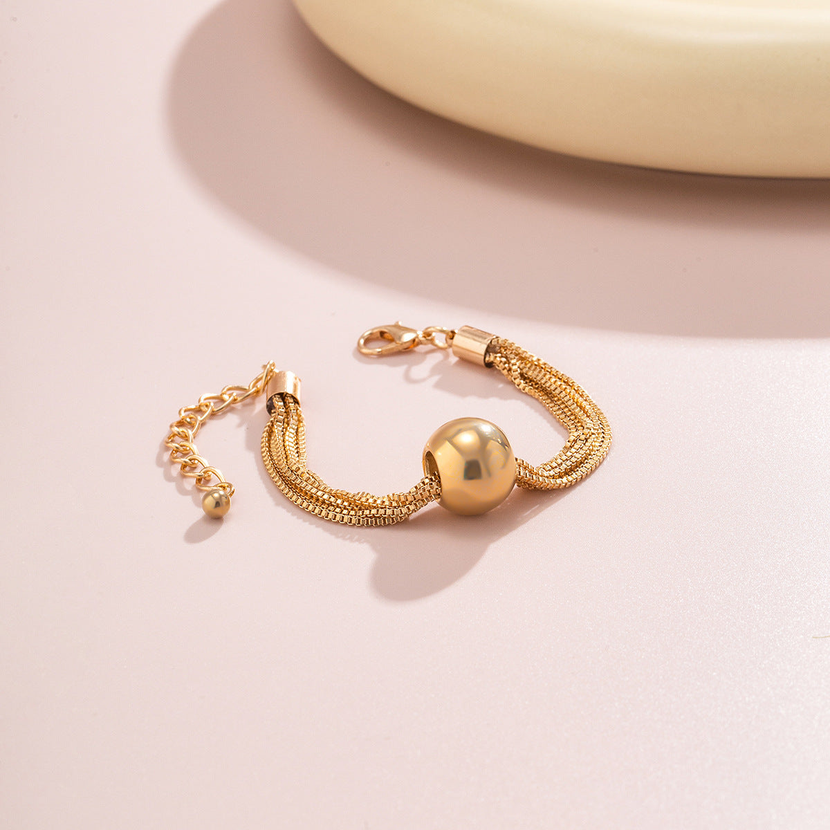 Multi-Strand Chain Bracelet with Oversized Bead – Gihkru