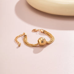 Multi-Strand Chain Bracelet with Oversized Bead – Gihkru