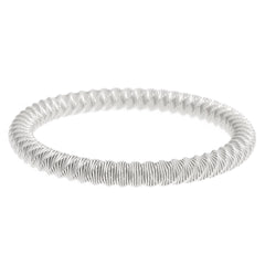 twisted gold wire bangle with coiled design – SEIRNO