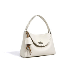 top-handle trapeze bag with braided strap – LENA
