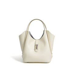 structured tote with silver turn-lock – IVORYN