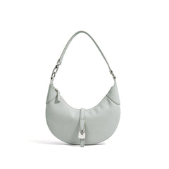 crescent shoulder bag with contrast suede panel - DORSA