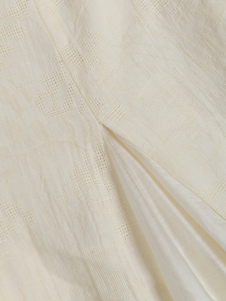 tailored longline coat dress in ivory – Edriesa