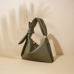 triangular shoulder bag with knotted handle detail – NAMRA