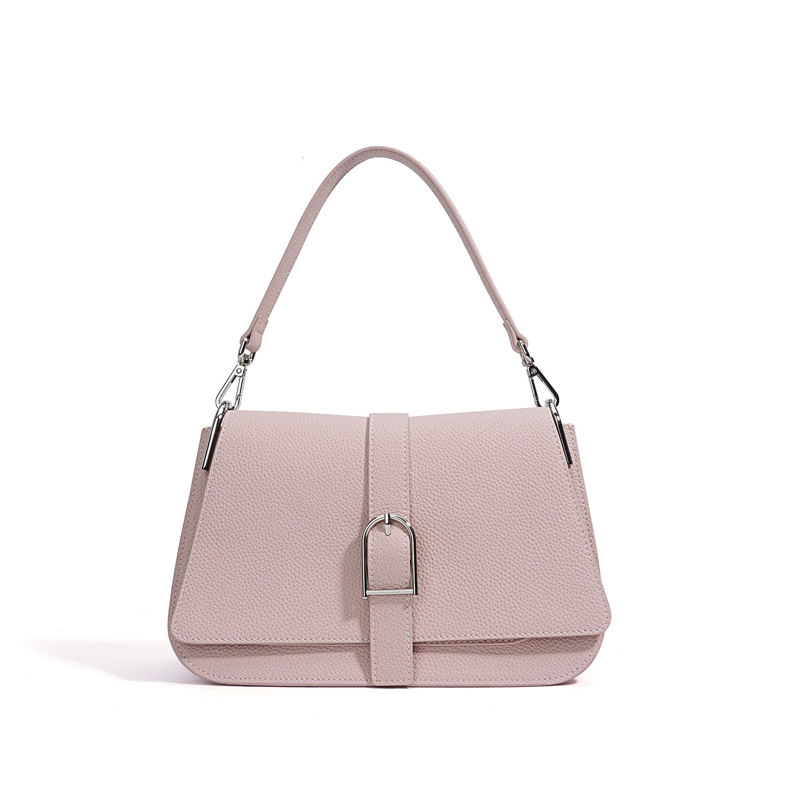 structured shoulder bag with buckle strap detail - NOIRU