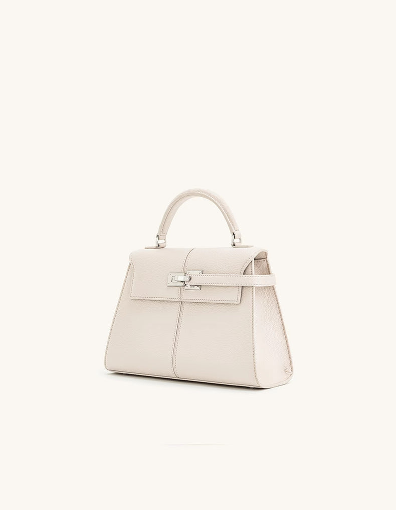 Structured Top-Handle Bag with Turn-Lock Closure – IVIIRY