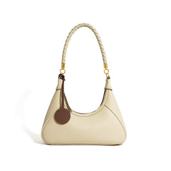Curved hobo shoulder bag with braided strap - STELZA