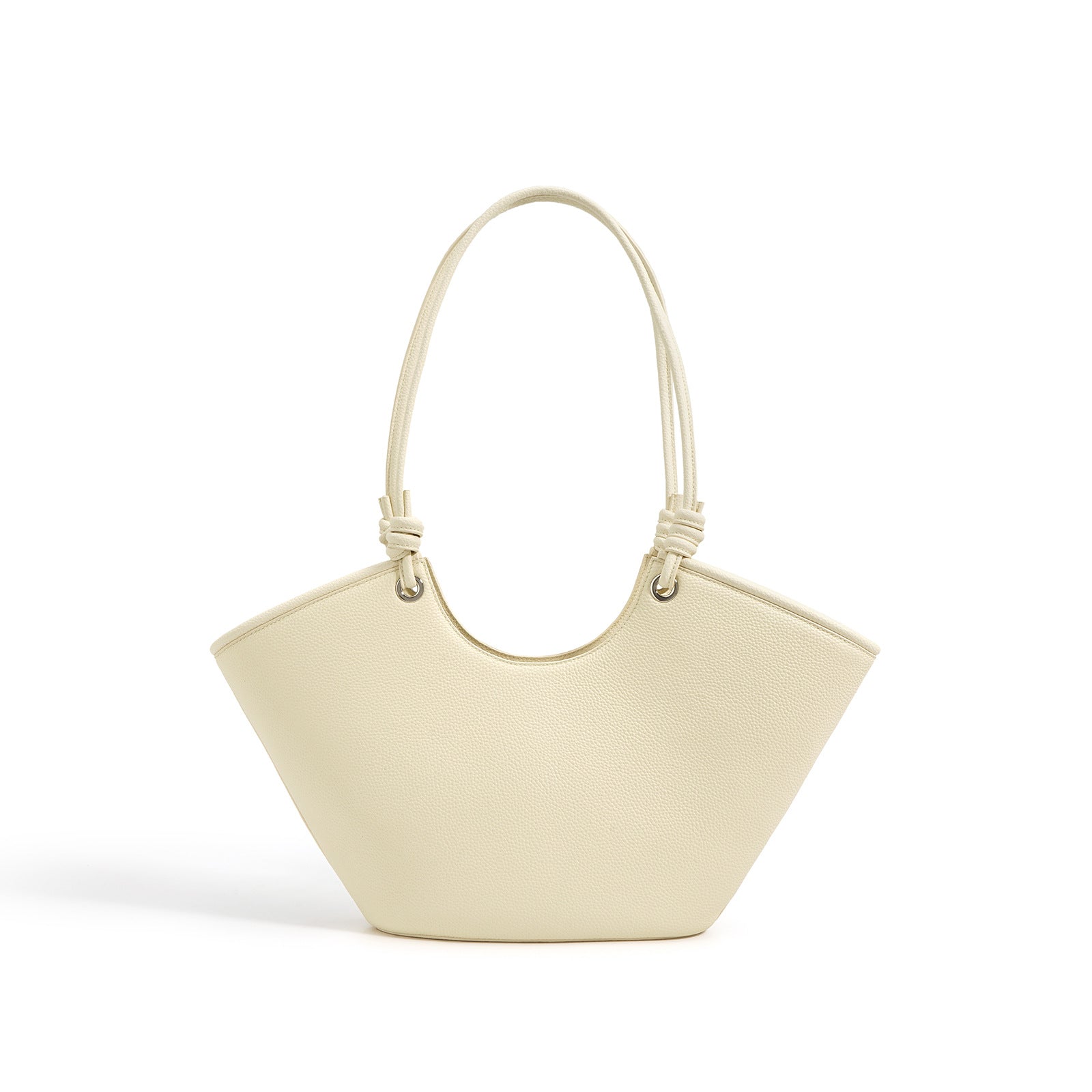 textured trapeze shoulder bag with knot straps - MAXA