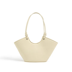 textured trapeze shoulder bag with knot straps - MAXA