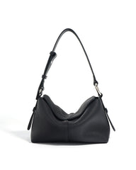slouchy crescent shoulder bag in grained leather - NARPA