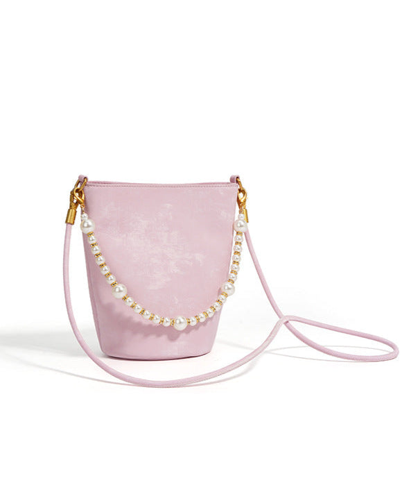 bucket mini bag with pearl strap detail - AIRAV
