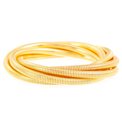 spiral wrap bracelet with segmented gold coils – LYIRAZ