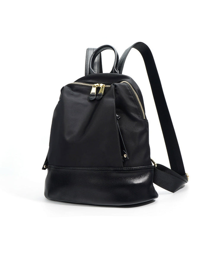 woven leather shoulder bag with zipper top - LIXA