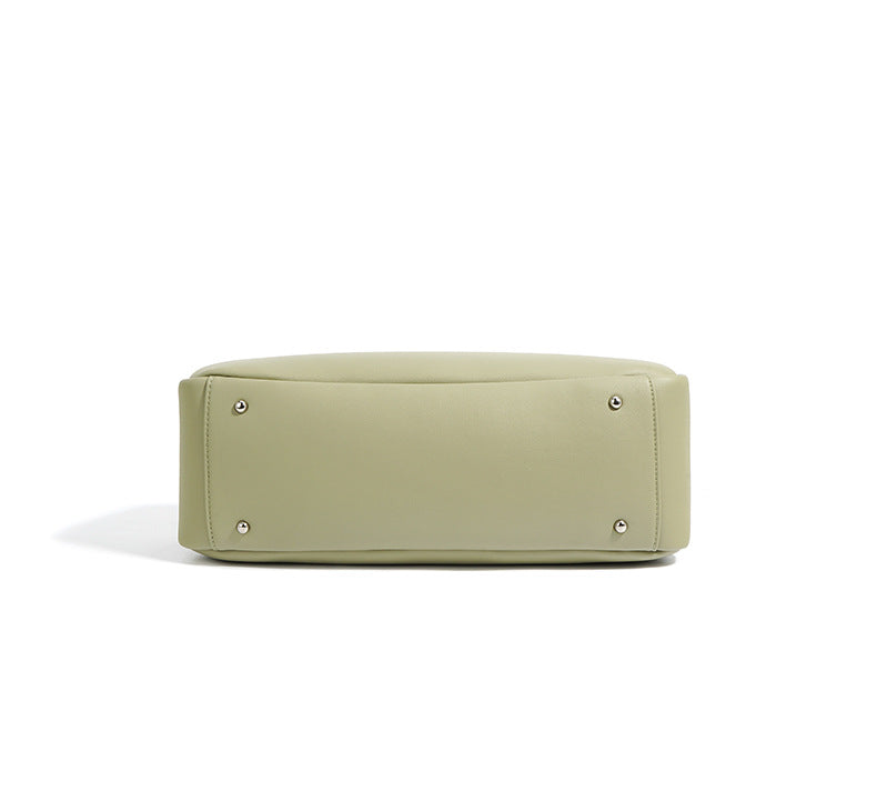 structured double-handle baguette bag – SAGE