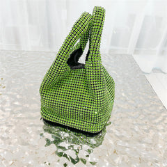 crystal-embellished knotted-handle evening bag - Eromidc