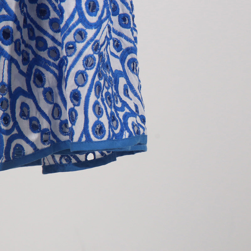 printed ruffle-hem sundress with spaghetti straps – Callisto