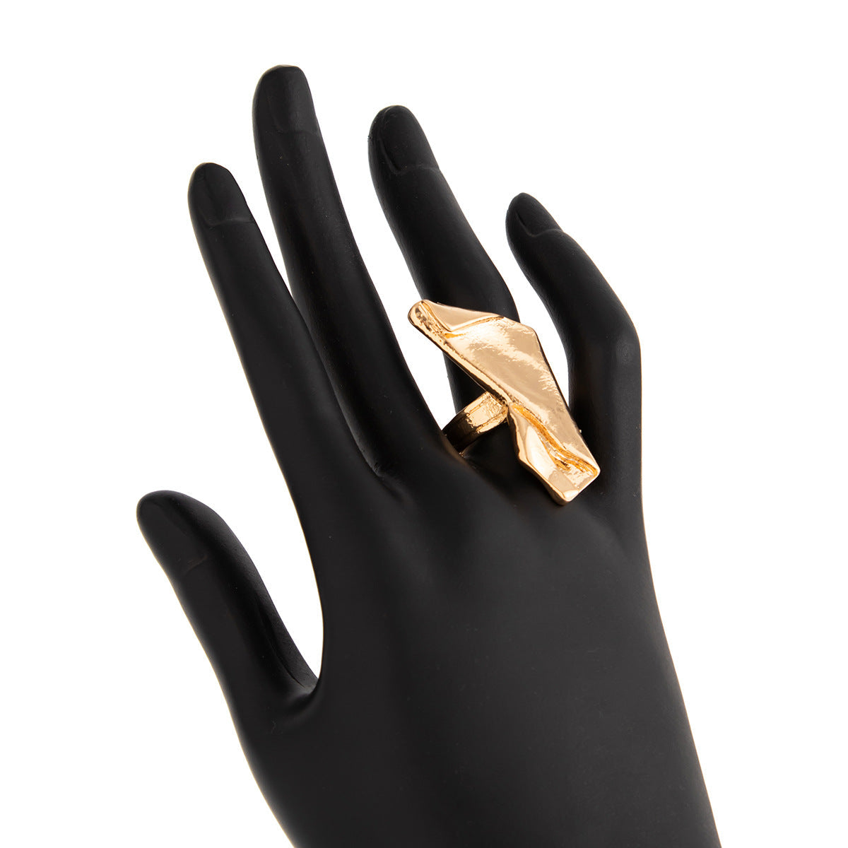Sculptural fold ring with adjustable band - Otrewa