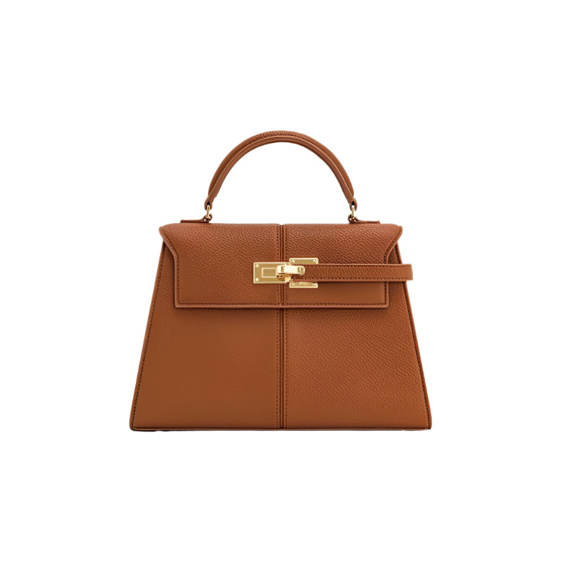 Structured Top-Handle Bag with Turn-Lock Closure – IVIIRY