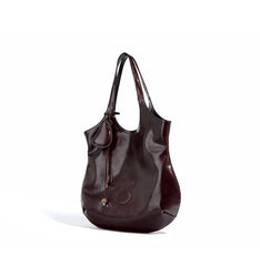 oversized slouchy tote bag with smooth leather finish - NALUXA