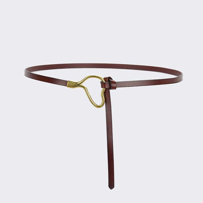 Women's Genuine Leather Belt with Knot - GIKIN
