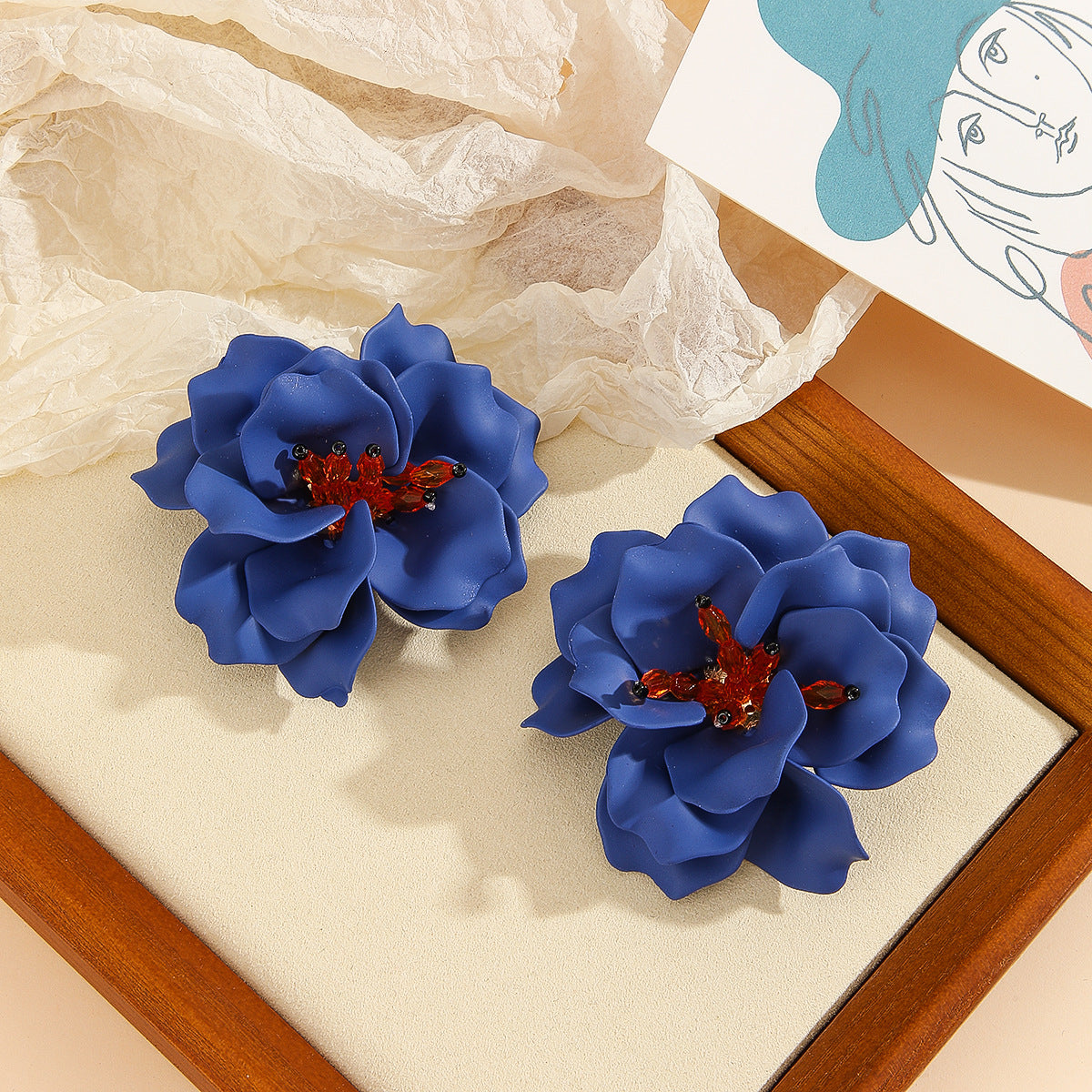 oversized floral statement earrings - BLOOMWI