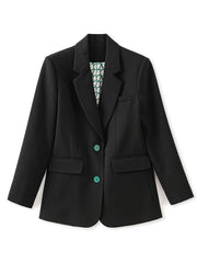 single-breasted tailored blazer with classic lapel - SOFIAK