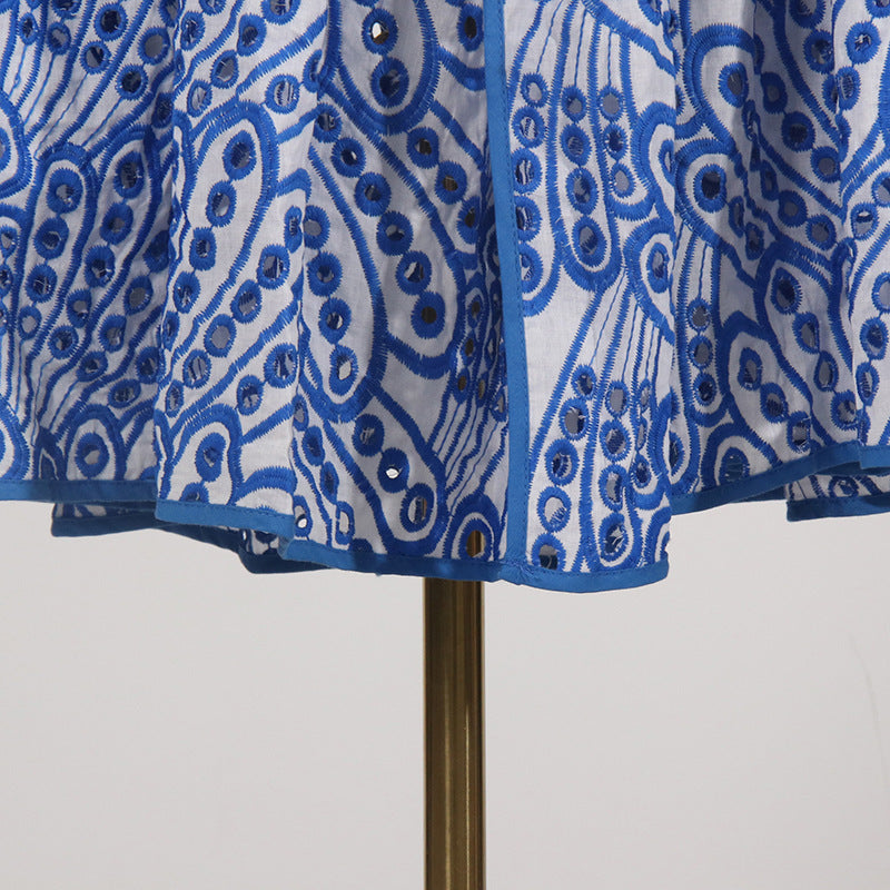 printed ruffle-hem sundress with spaghetti straps – Callisto