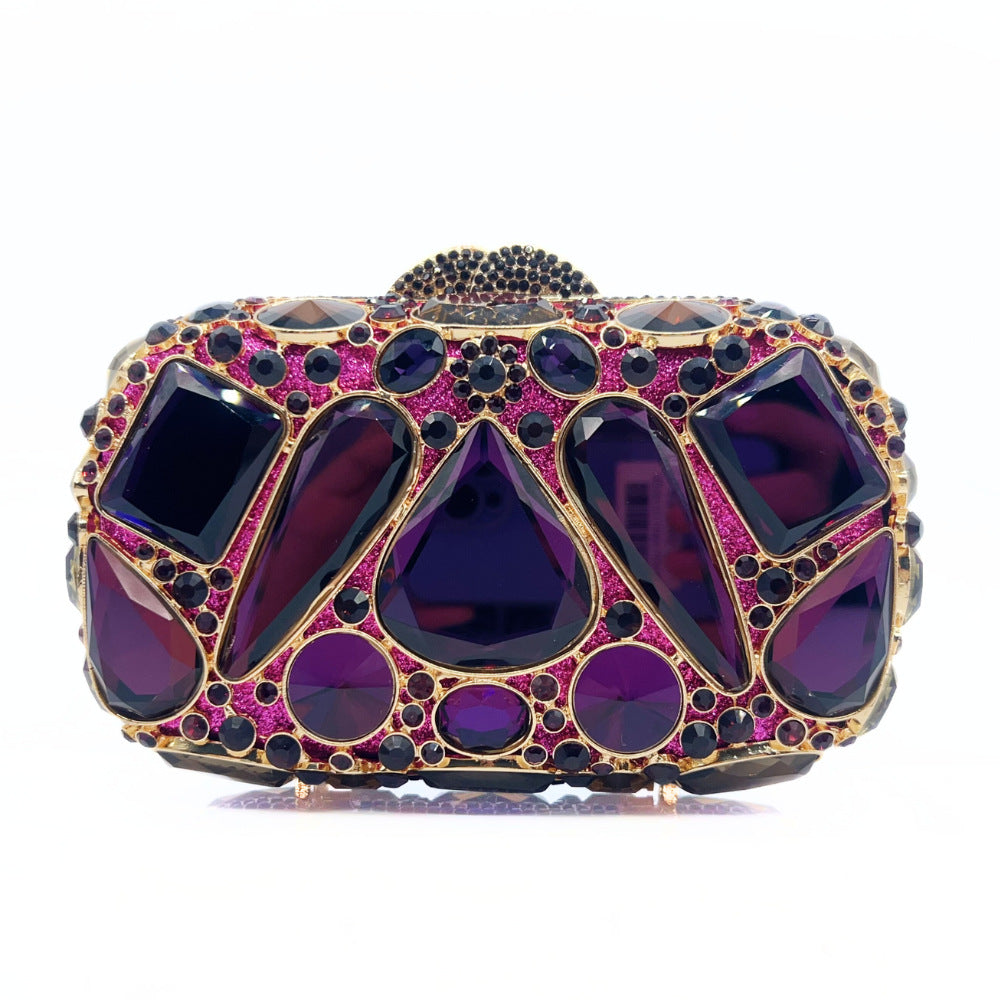 Clutch with amber gemstones and accents - Ashnu