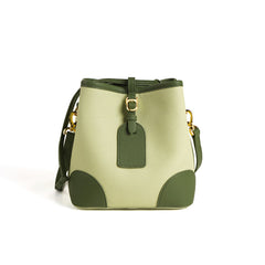 drawstring bucket bag with contrast trims - LUYRA