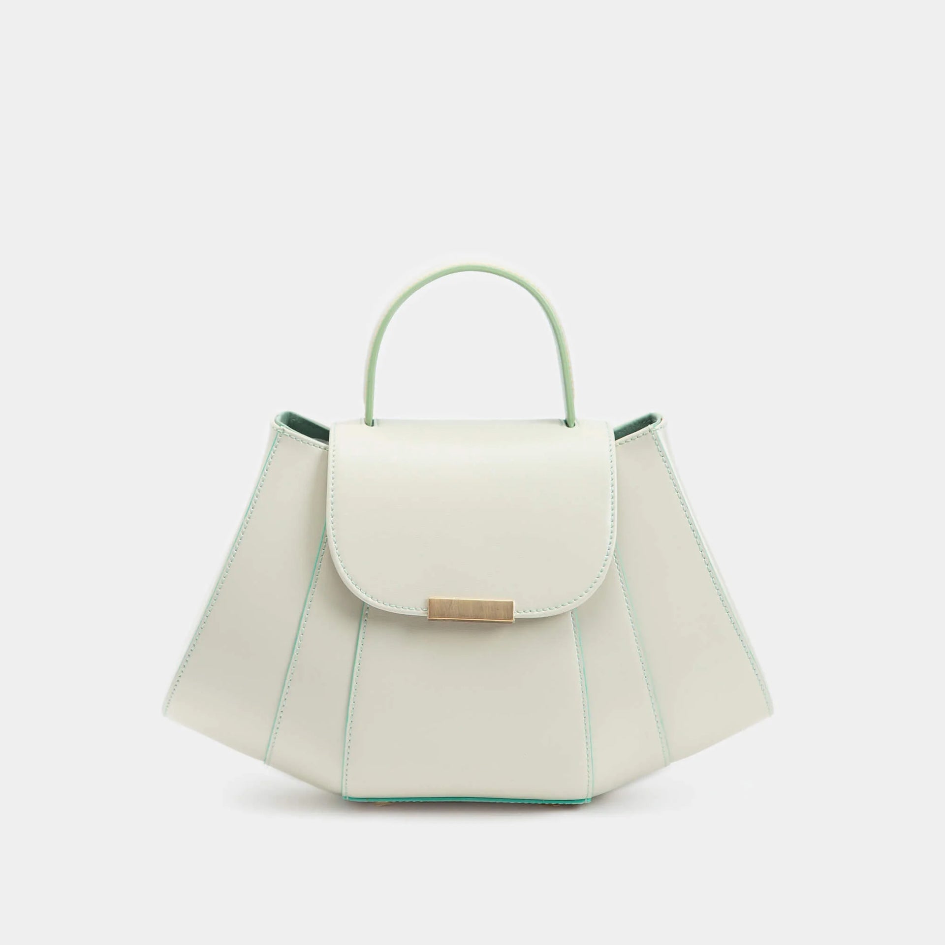 sculpted top-handle bag in saddle brown – MAELLE