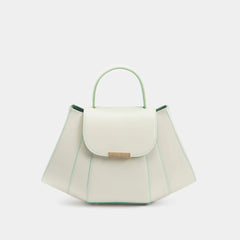 sculpted top-handle bag in saddle brown – MAELLE