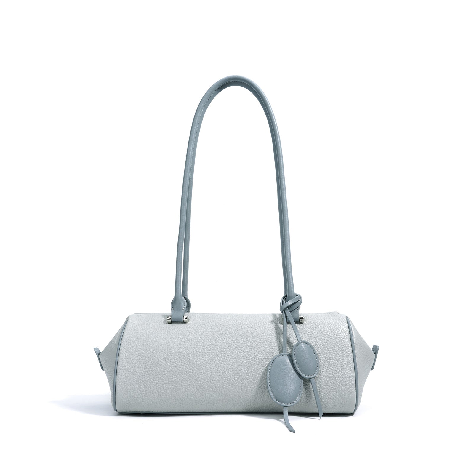 barrel-shaped shoulder bag with twin charm detail – LILURA