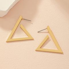 Geometric Triangle Drop Earrings – Aujdu