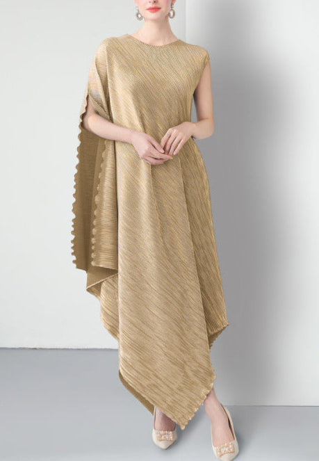 One-shoulder pleated asymmetric dress - SIENKA
