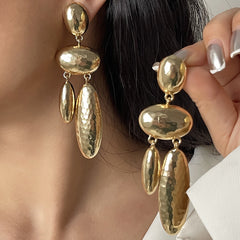 sculpted drop hammered earrings – AURORA