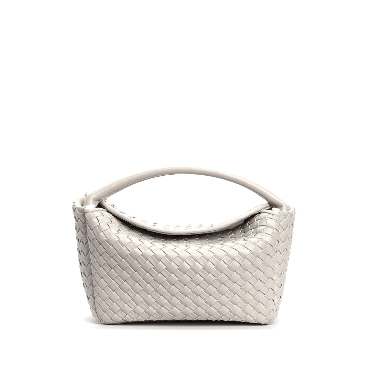 mini woven hobo bag with curved handle - NAIA