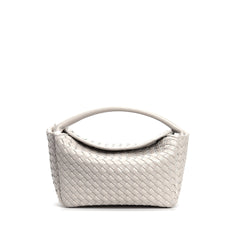 mini woven hobo bag with curved handle - NAIA