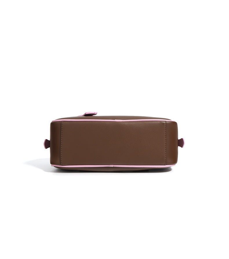structured mini tote with key charm and top handles – NOLAR